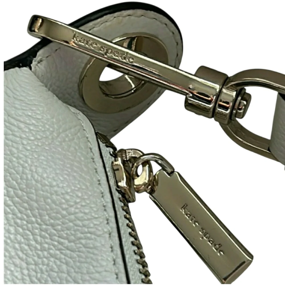 NWOT! Kate Spade White Leather Rainbow Lettered Purse w/ 2 Straps & Dusty - Picture 8 of 16